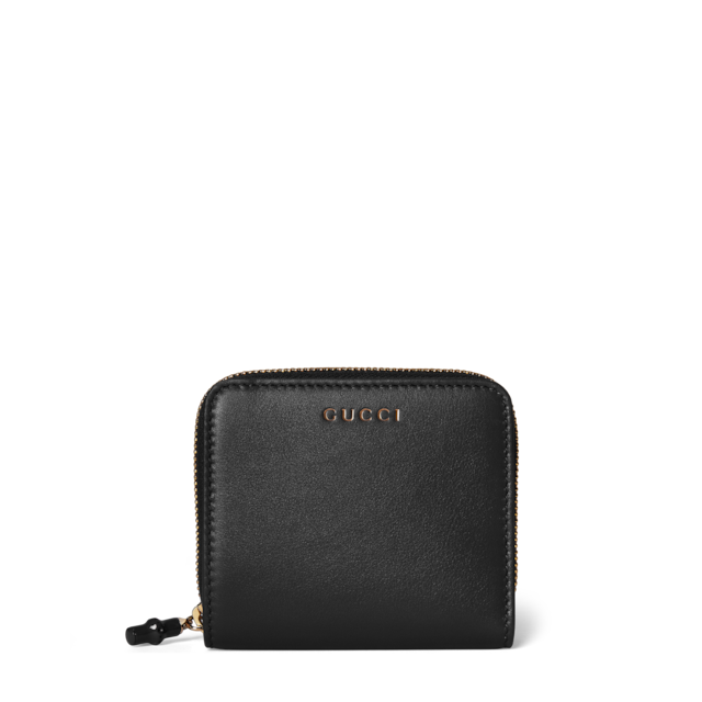 グッチ GUCCI レザー 二つ折り 折り財布 ブラック レディース