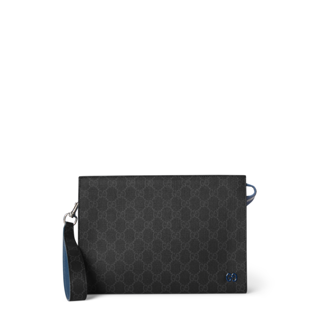 ジャンボ GG スモール ポーチブラック レザー | GUCCI公式