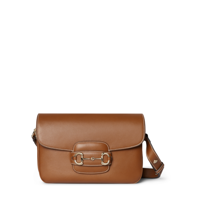 Gucci Horsebit 1955 Soft small shoulder bag in brown leather