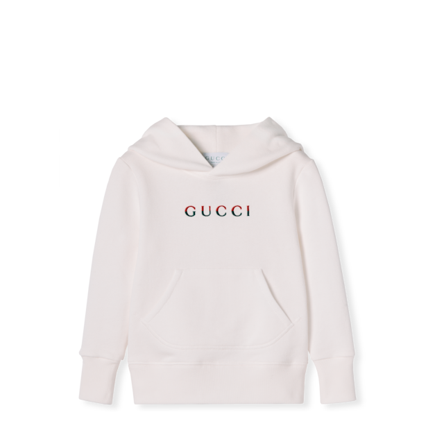 Children's cotton hooded sweatshirt in dark blue | GUCCI® US