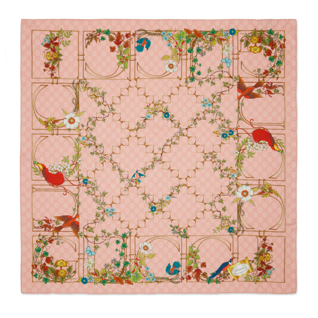 Printed silk carré