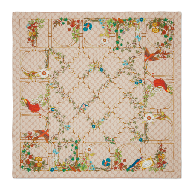 Printed silk carré