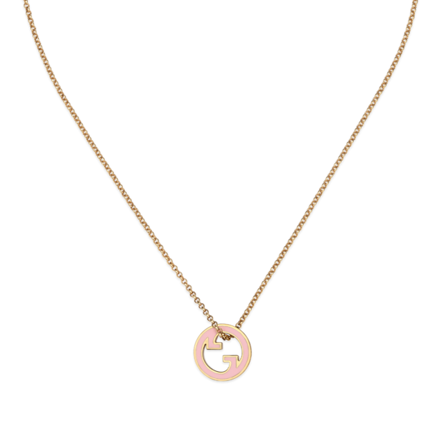 GG Marmont pendant necklace in yellow gold-toned metal