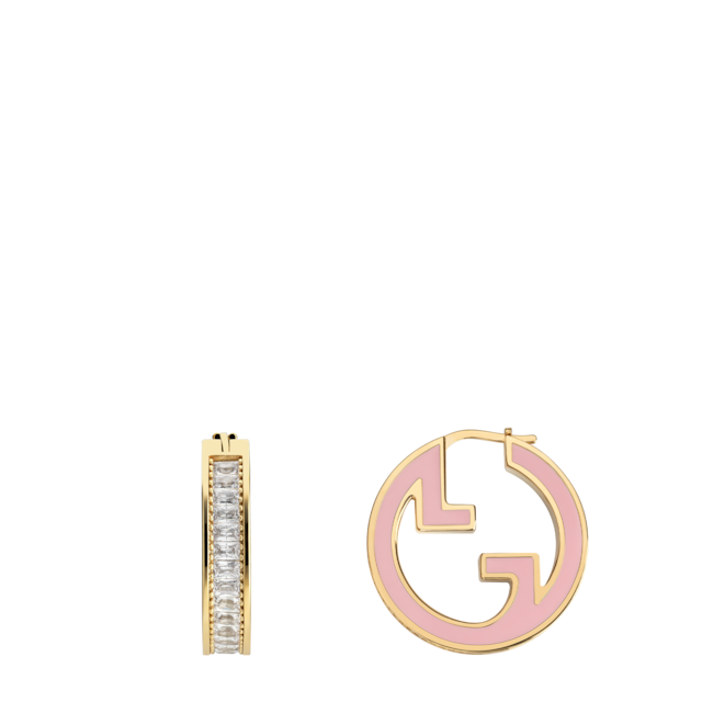 Gucci Blondie intertwined crystal earrings in light gold
