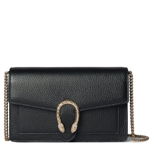 Dionysus wallet on chain in beige and ebony | GUCCI® US