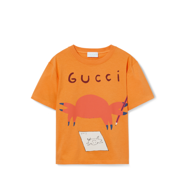 Children's printed cotton T-shirt in white | GUCCI® US