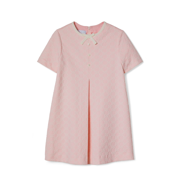 チルドレンズ〕ウェブ ストライプ デニム ドレスブルー | GUCCI公式