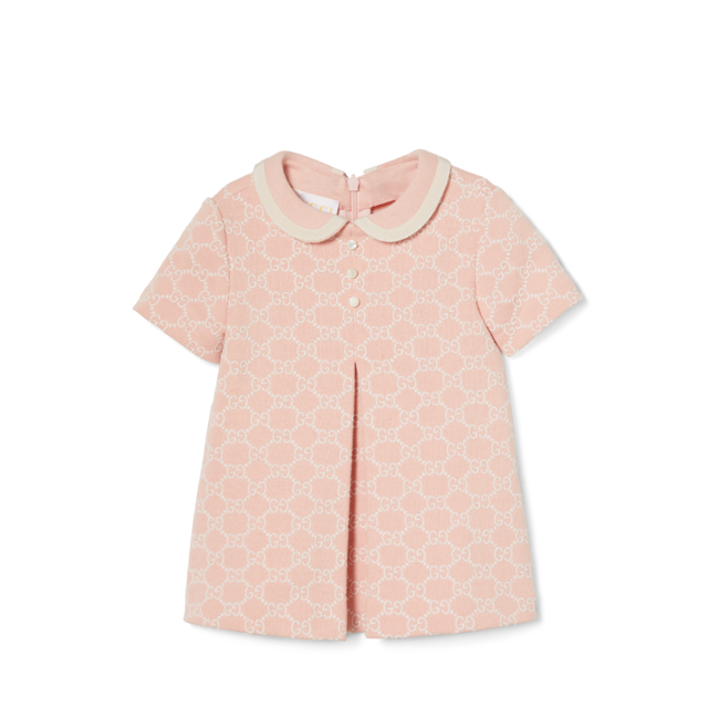 アンリ様♡着画あり♡ GUCCI　Baby　Tシャツ　レギンス　70-80 Baby embroidered cotton dress in white and pink | GUCCI® US
