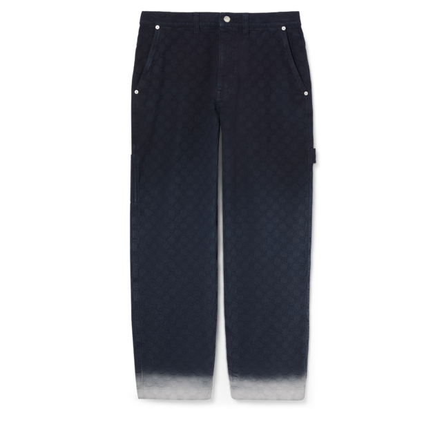 GG denim jacquard pant in black | GUCCI® US