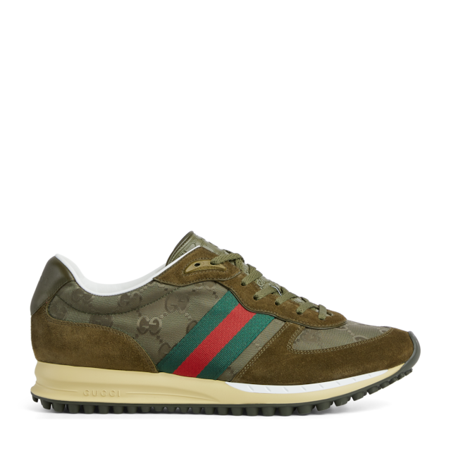 Men's Gucci Re-Web sneaker in light blue GG denim | GUCCI® US
