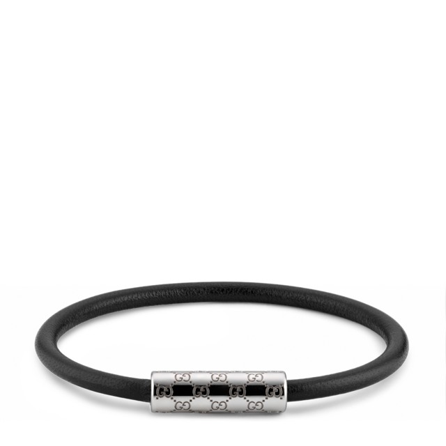 Trademark GG Supreme bracelet in 925 sterling silver | GUCCI® US Trademark GG Supreme bracelet in 925 sterling silver | GUCCI® US