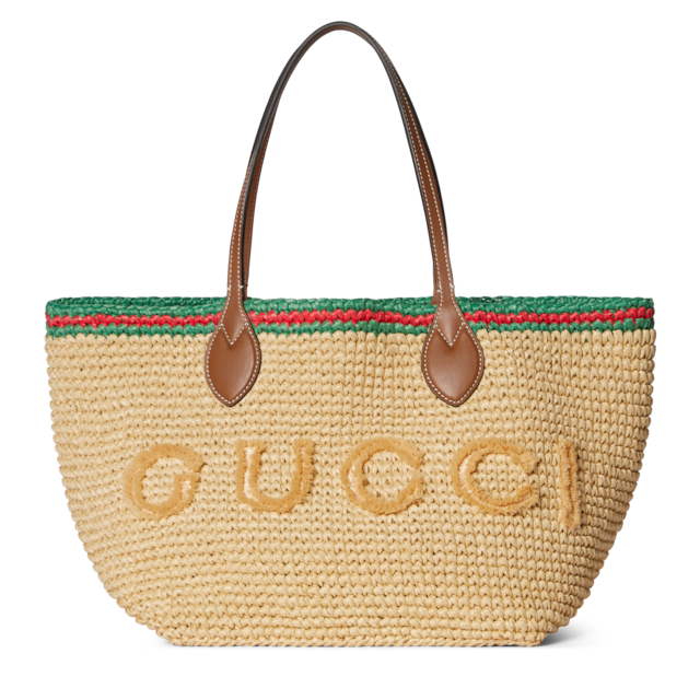 Woven medium tote bag