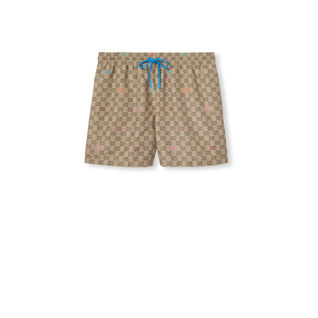 Technical poplin swim short in black | GUCCI® US
