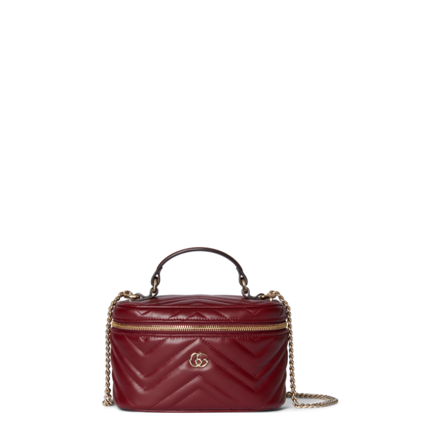 GGマーモント〕ミニ バニティバッグペールピンク レザー | GUCCI公式