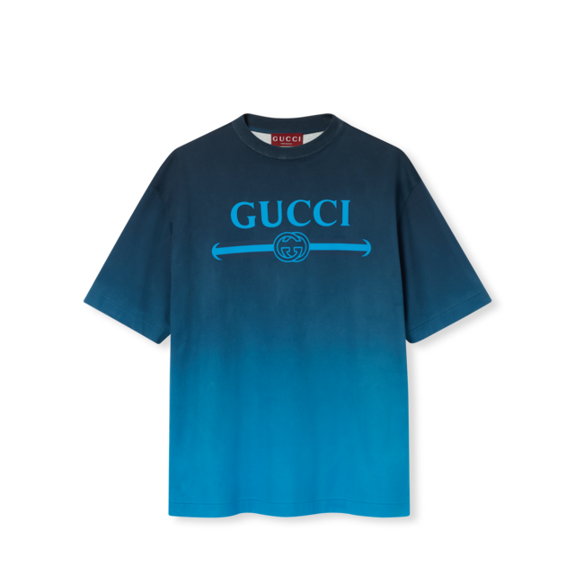 Original Gucci' print oversize T-shirt in black cotton