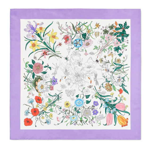 Printed silk carré
