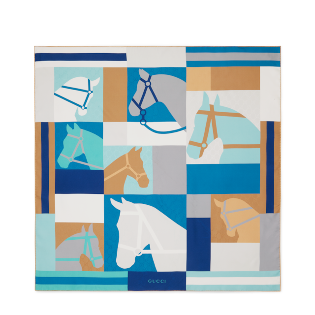 Printed silk carré