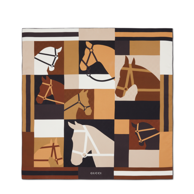Printed silk carré