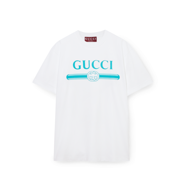 コットンジャージー プリント Tシャツホワイト | GUCCI公式