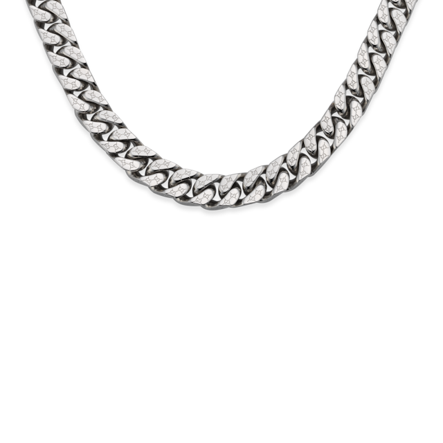 GUCCI ブラックメタルチェーンネックレス