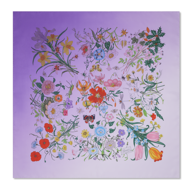 Printed silk carré
