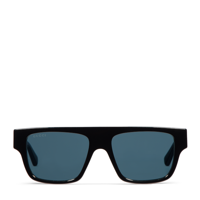 Rectangular frame sunglasses in gold-toned metal | GUCCI® US