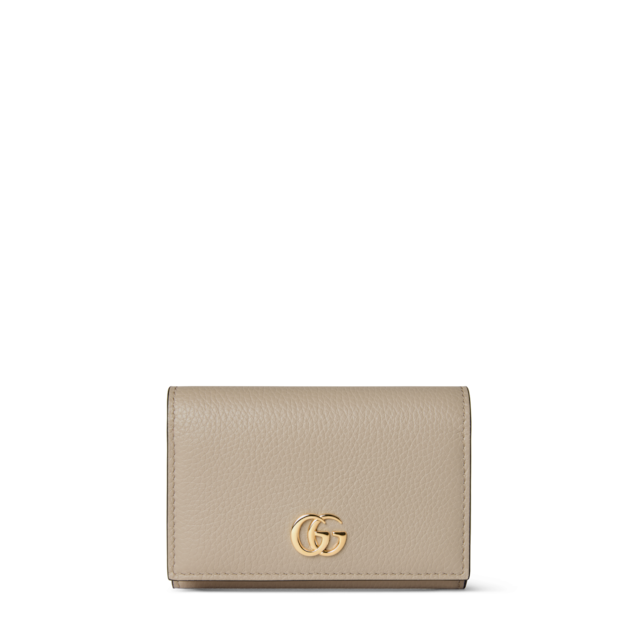 ダブルG カードケース（名刺入れ）ライトグレー レザー | GUCCI公式