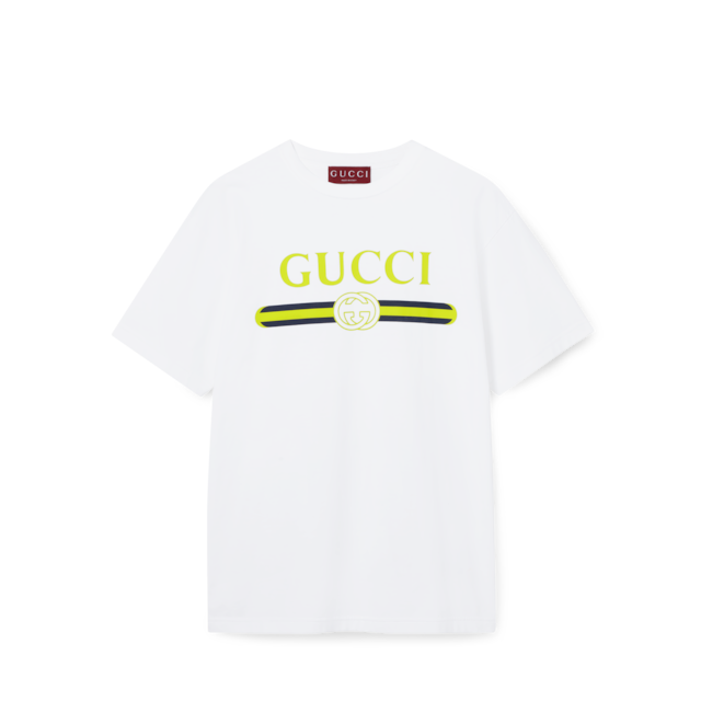 エンブロイダリー コットンジャージー Tシャツホワイト | GUCCI公式