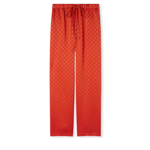 GG wool jacquard pant in camel | GUCCI® US