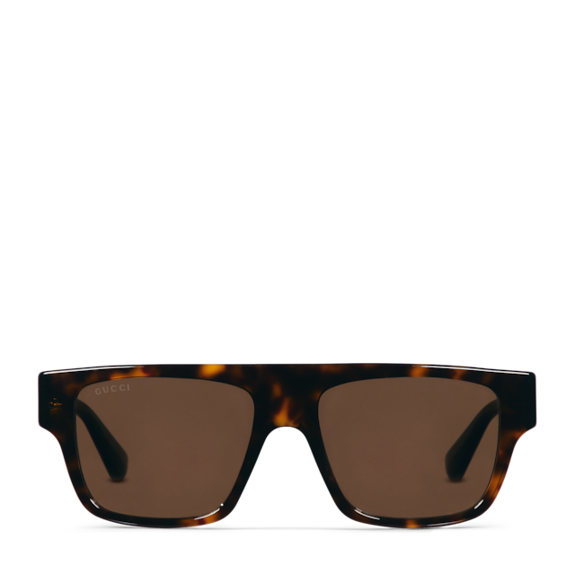 Rectangular frame sunglasses in black | GUCCI® US