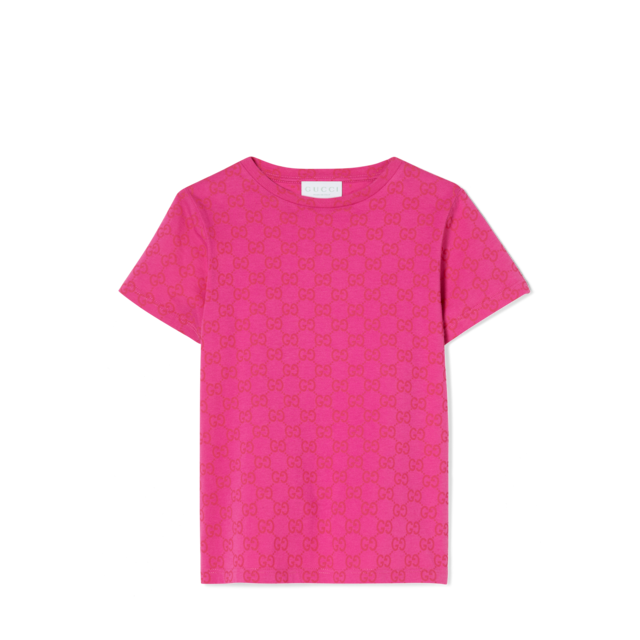 Children's embroidered cotton T-shirt in white | GUCCI® US