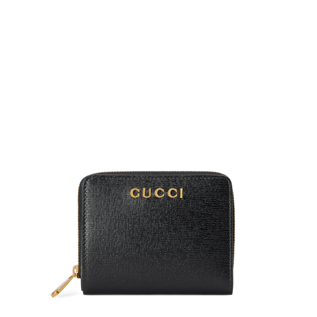 【GUCCI】GG ジップ カードケース インテリア GUCCI スクリプト ジップ カードケースブラック レザー | GUCCI公式