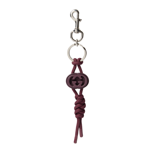 ◆GUCCI◆ インターロッキングGキーチェーン インターロッキングG パンダ キーチェーンシルバートーン メタル