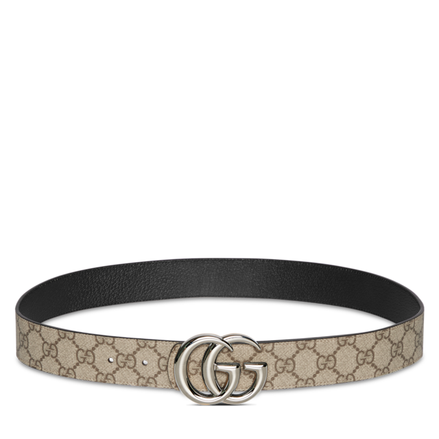 GGマーモント〕リバーシブル ベルトブラウン レザー | GUCCI公式