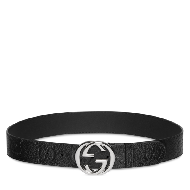 GUCCI グッチ ダブルGロゴ ビックロゴ レザーベルト GGバックル 関税負担なし☆GUCCI レザー ベルト（ダブルG バックル） (GUCCI