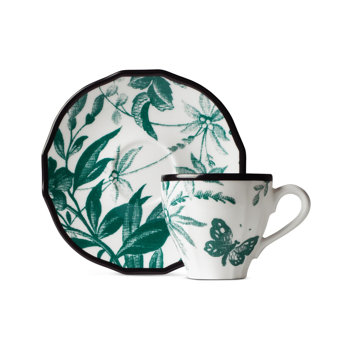 Gucci Herbarium Coffee Cup And Saucer, Double Set