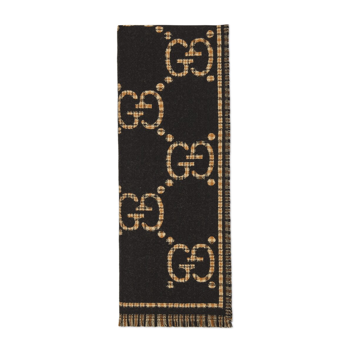 Gucci Check GG Wool Scarf