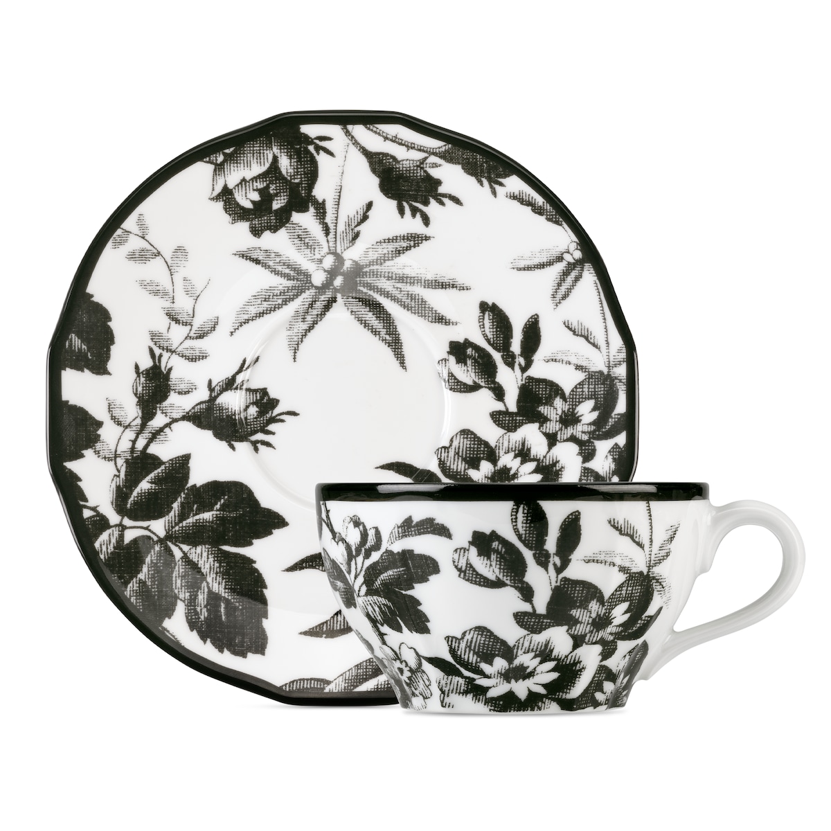 Gucci Herbarium Teacup And Saucer, Set Of Two