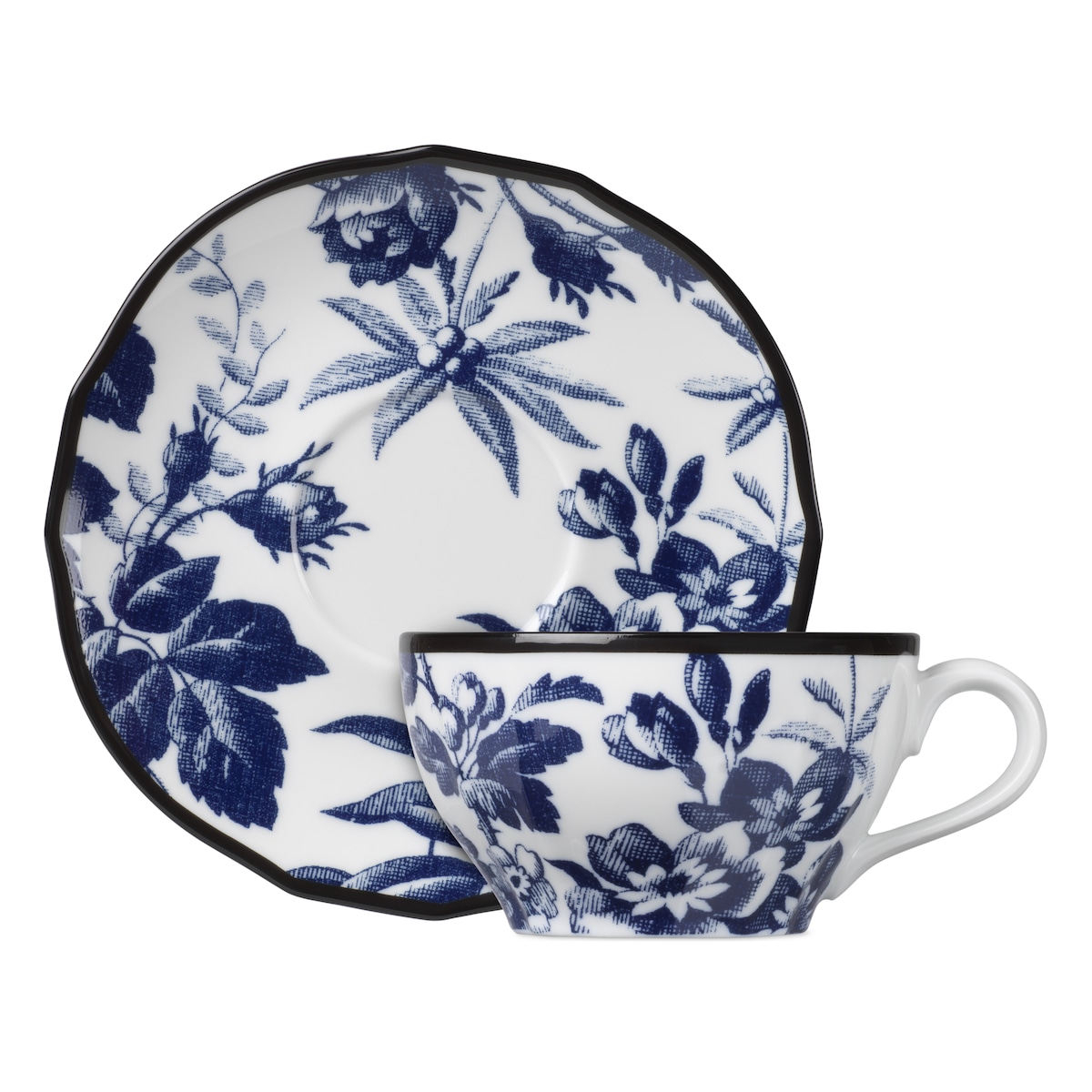 Gucci Herbarium Teacup And Saucer, Set Of Two