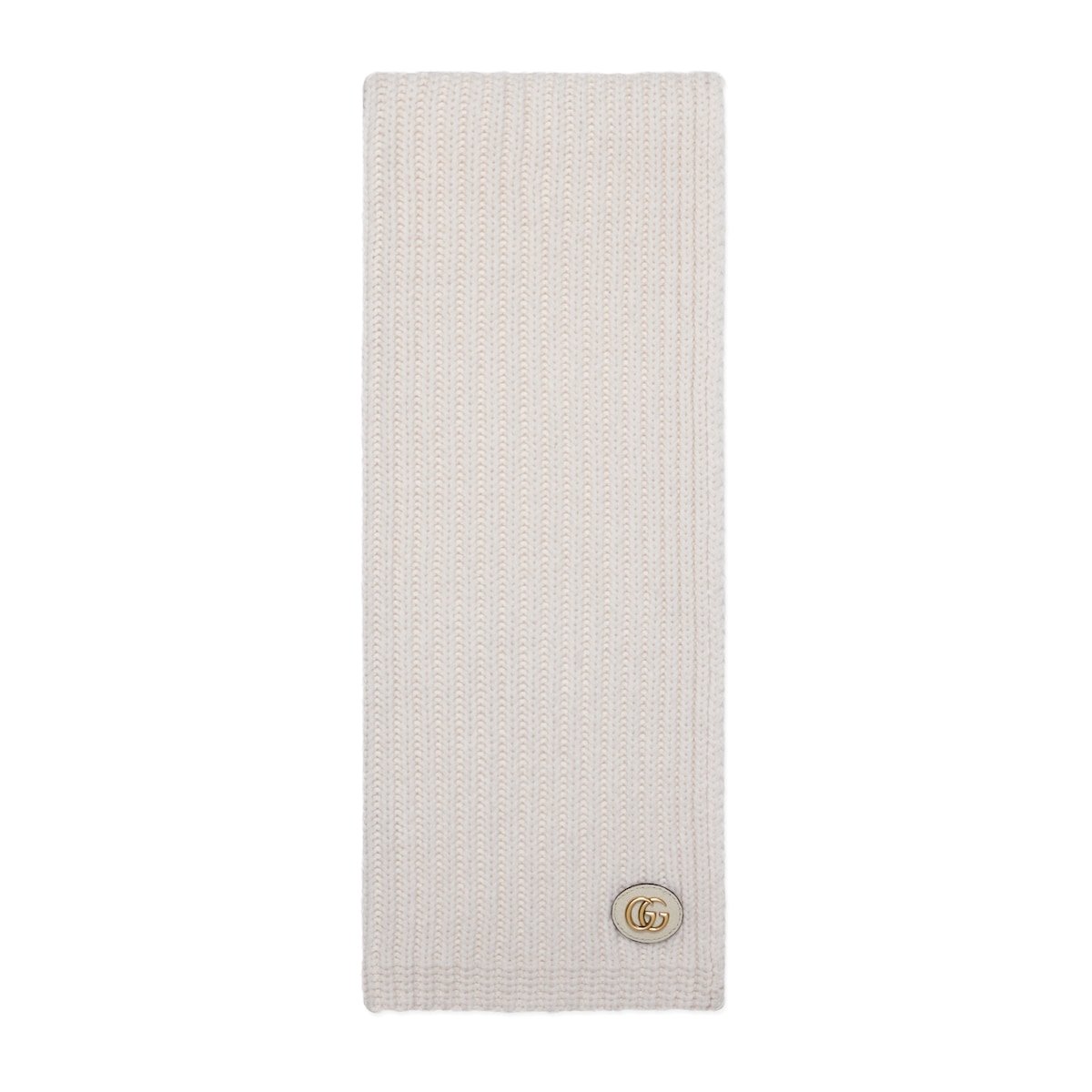 Wool Cashmere Scarf With Double G Wool Cashmere Scarf With Double G