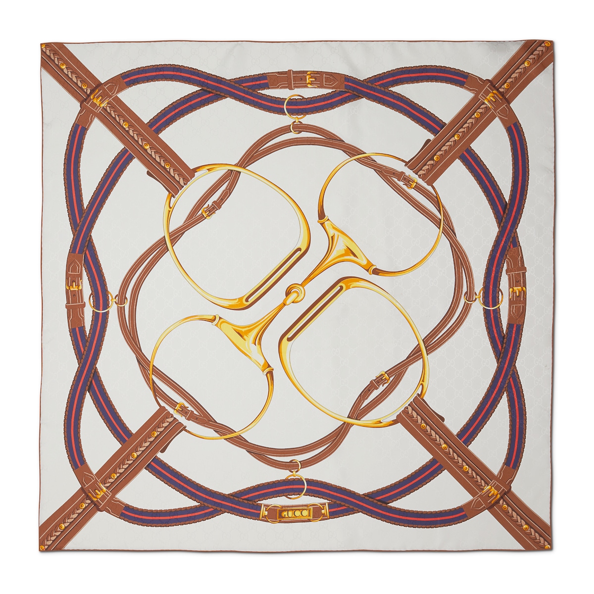 Gucci Printed Silk Jacquard Carré