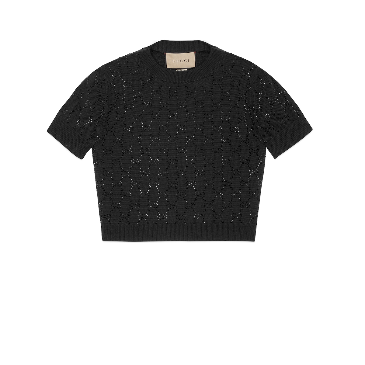 Gucci Fine Wool GG Crystal Top