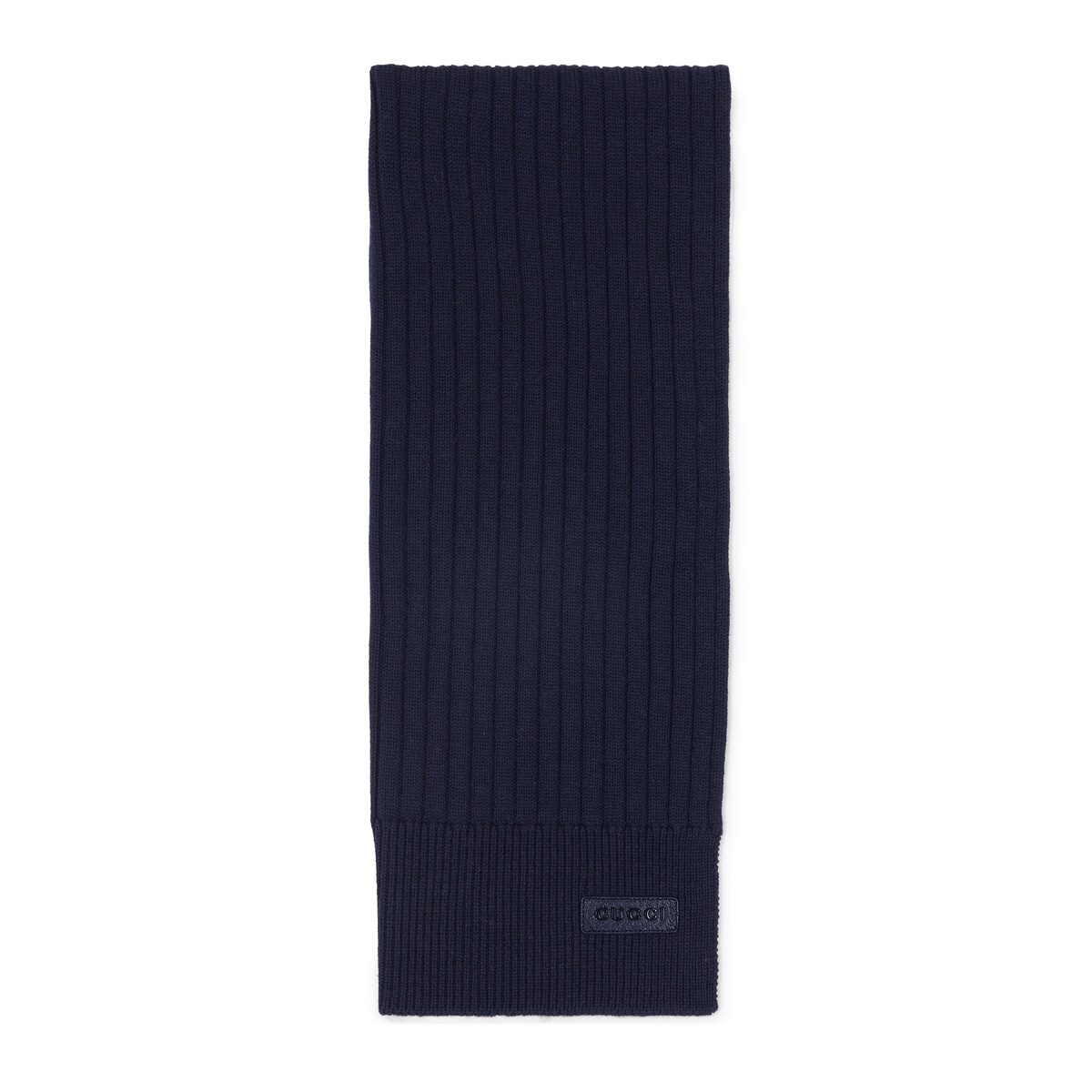 Knit Wool Scarf With Logo
