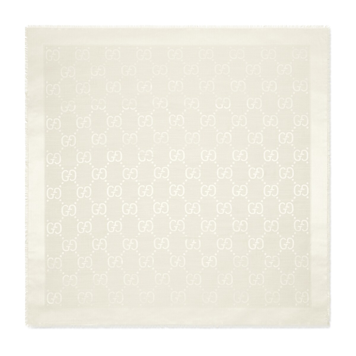 GG Jacquard Silk Wool Shawl