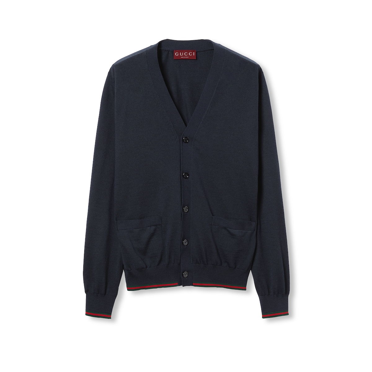 Gucci Wool Knit Cardigan With Web