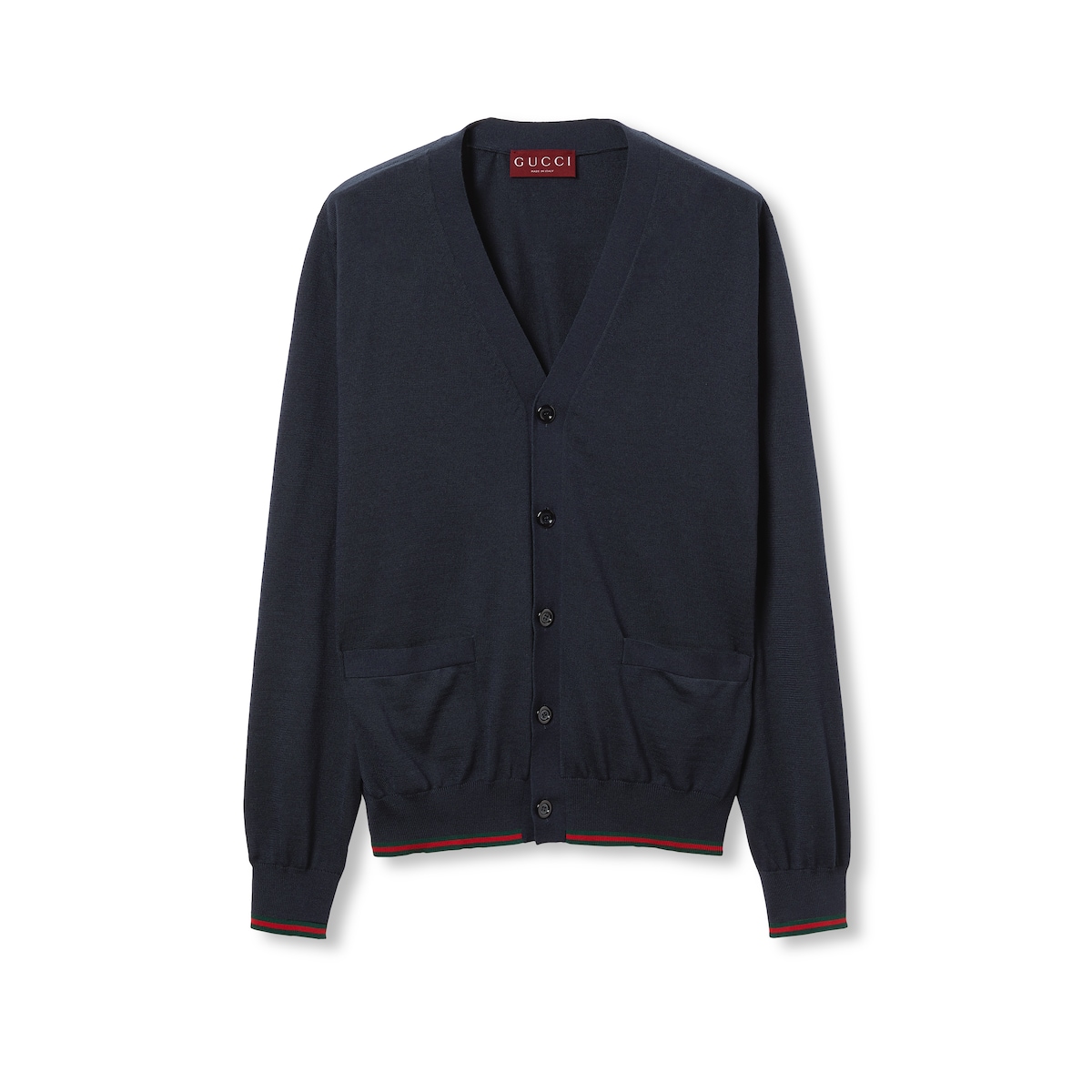 Gucci Wool Knit Cardigan With Web