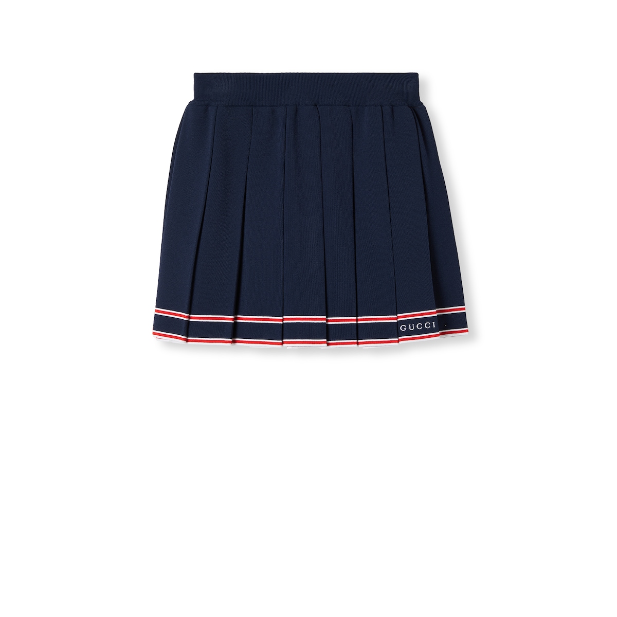 Gucci Pleated Skirt With Striped Trim