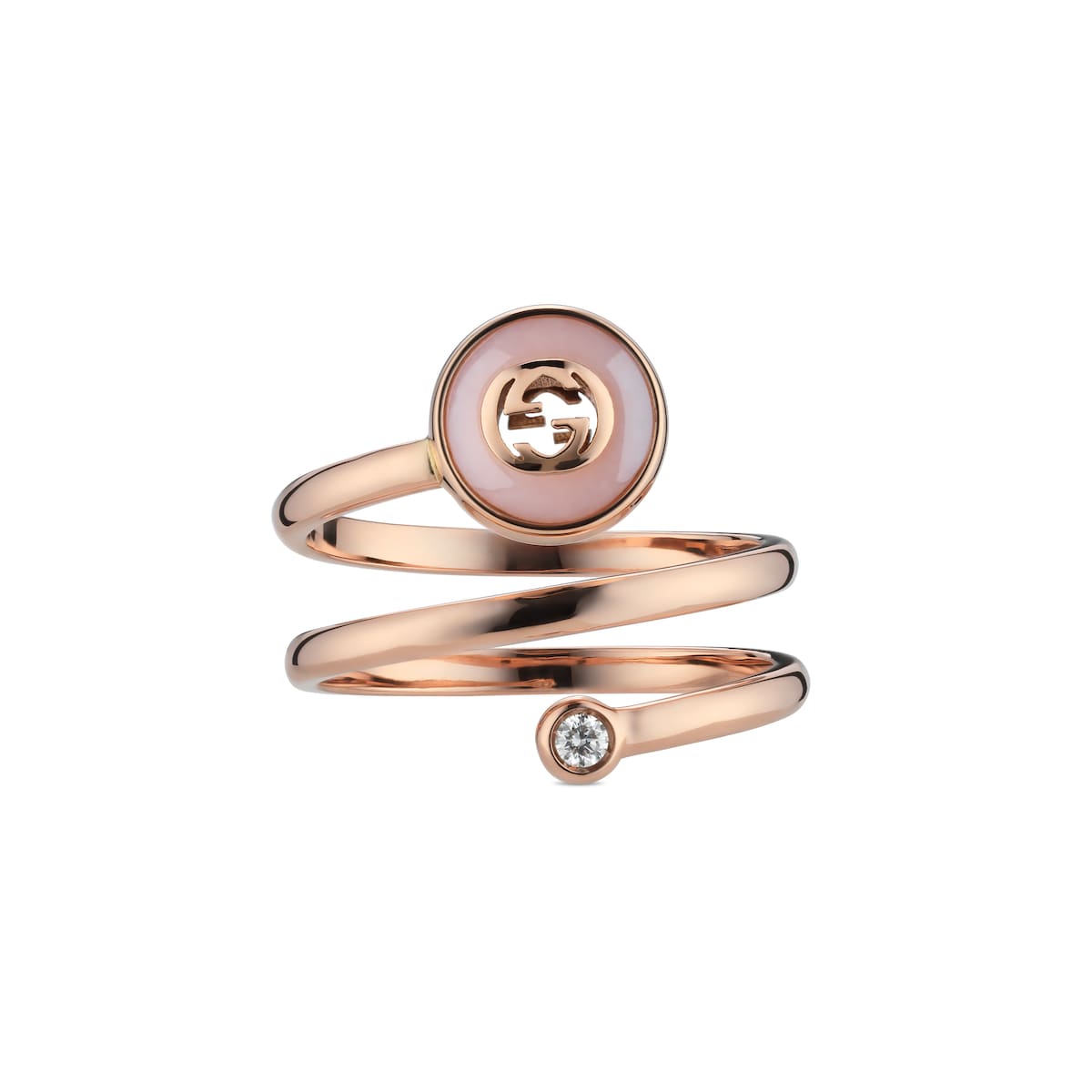 Gucci Interlocking 18k Spiral Ring