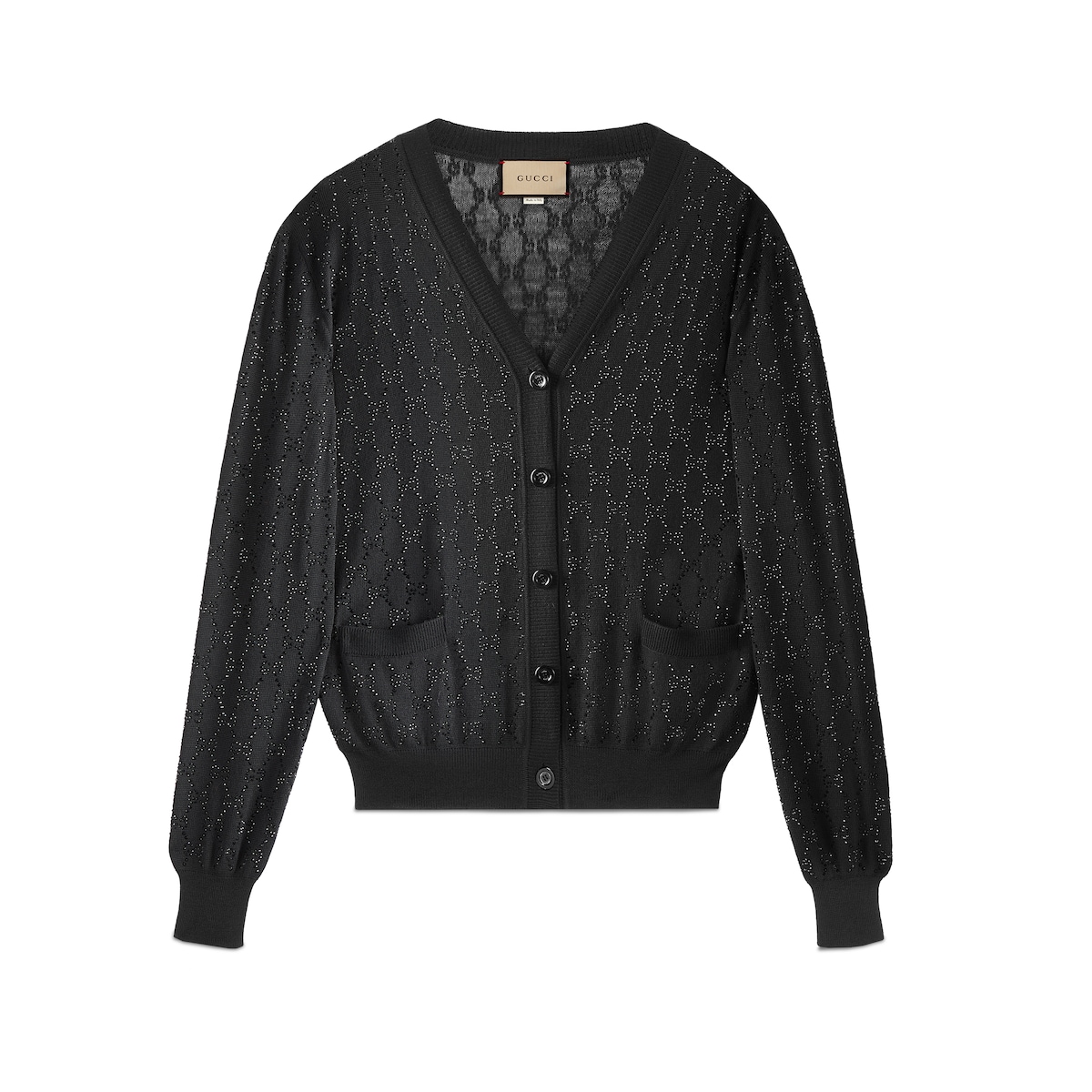 Fine Wool GG Crystal Cardigan Fine Wool GG Crystal Cardigan