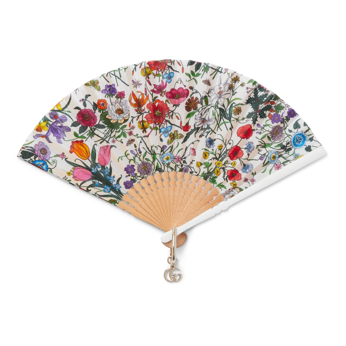 Small Flora Print Fan Small Flora Print Fan
